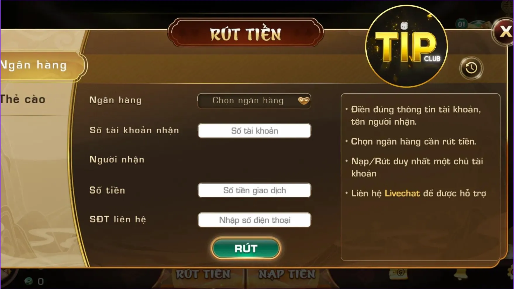 Nhận tiền thưởng về tài khoản ngân hàng không quá 5 phút